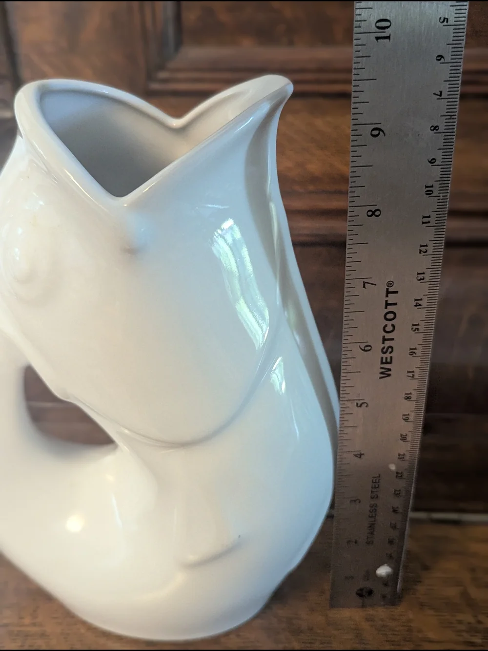 GurglePot Fish Pitcher 9.5” Whimsical Ceramic Vase 42 oz